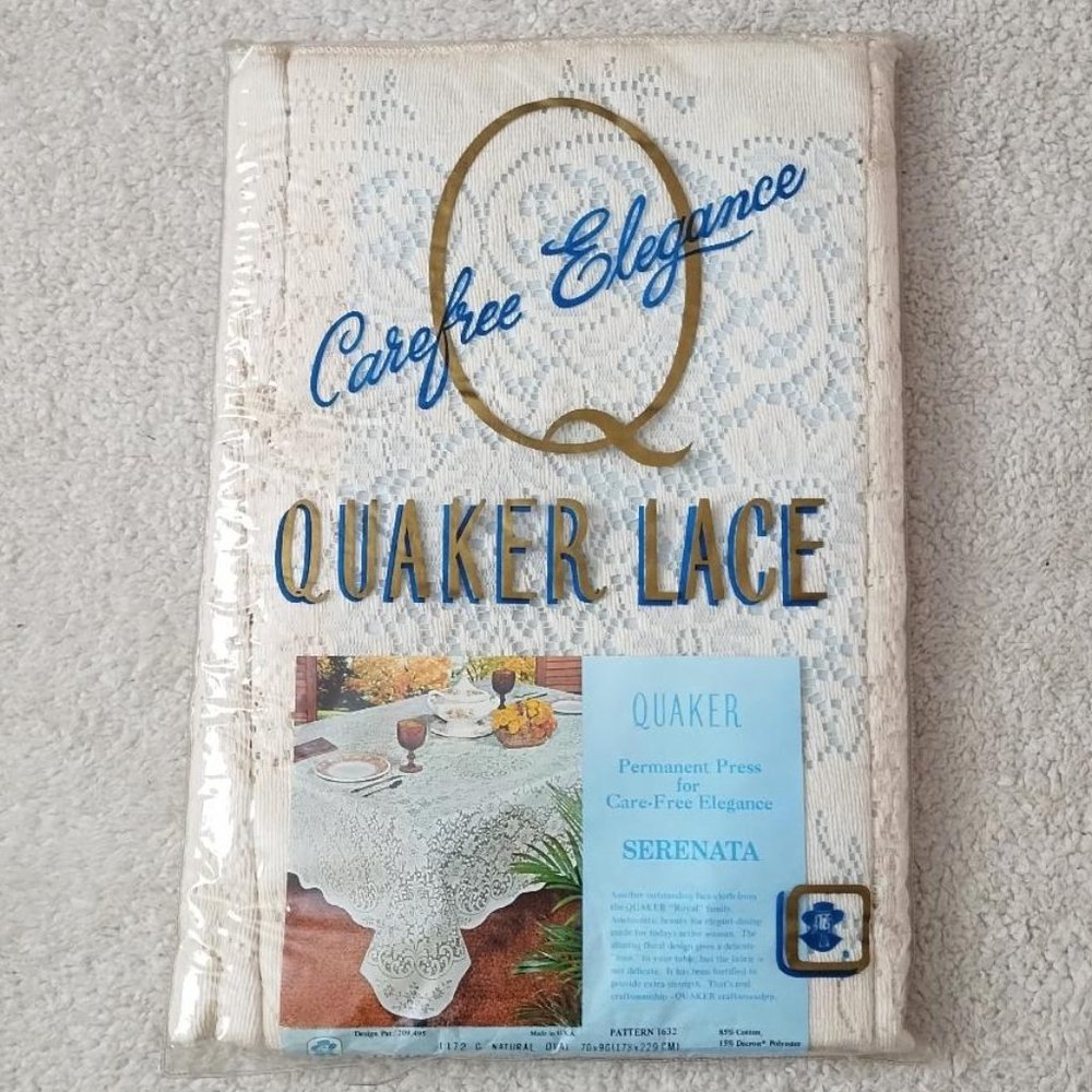 Vintage Quaker Lace  Table Cloth